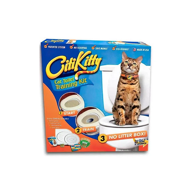 Набір для привчання кішки до унітаза ,Туалет для кота Citi Kitty - зображення 2
