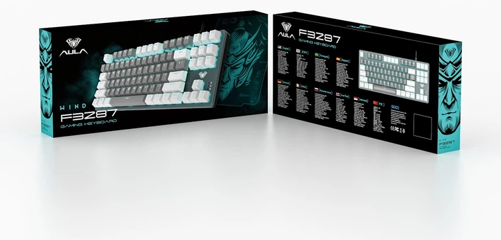 Клавіатура дротова Aula Wind F3287 Mechanical White/Grey