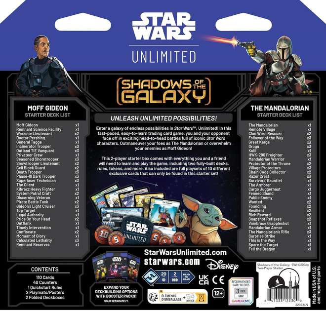 Настільна гра Rebel Star Wars: Unlimited - Shadows of the Galaxy - Two-Player Starter (841333122300) - зображення 4