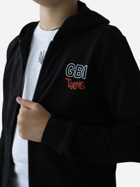 Подростковая толстовка с капюшоном для мальчика GBI Teens 13757 164 см Черная (2051375786103) 