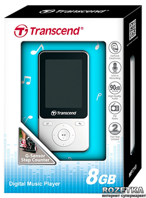 MP3-плеер Transcend T.Sonic MP710 8GB White – фото, отзывы ...