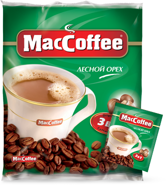 Кофейный напиток MacCoffee Лесной орех 3в1 20 шт*18г (8887290101707) - Фото 1 Кофейный напиток MacCoffee Лесной орех 3в1 20 шт*18г (8887290101707) - изображение 1