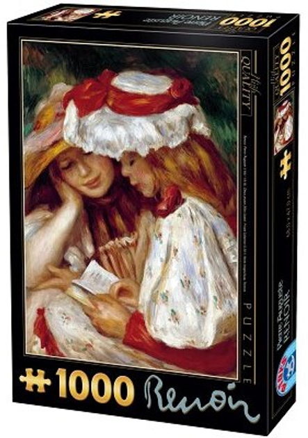 Puzzle D-Toys Pierre Auguste Renoir Dwie czytające dziewczynki 68 x 47 cm 1000 elementów (5947502870289) - obraz 1