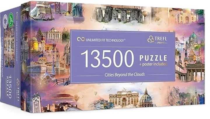 Puzzle Trefl Cities Beyond the Clouds 198.6 x 137.6 cm 13500 elementów (5900511810301) - obraz 1