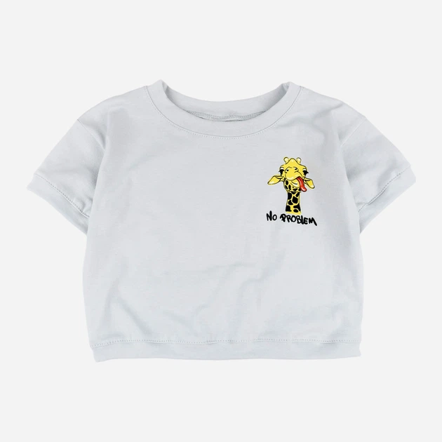 Дитячий літній комплект (футболка-топ + шорти) для дівчинки Dexters Wild Love d130жф-ср 86 см Сірий (4821175183031) - Фото 3 Дитячий літній комплект (футболка-топ + шорти) для дівчинки Dexters Wild Love d130жф-ср 86 см Сірий (4821175183031) - зображення 3