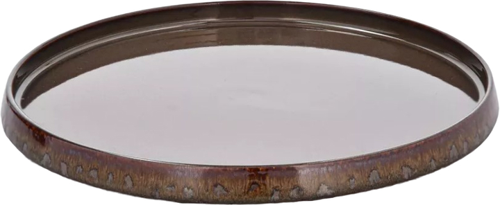 Talerz Duka Freyr ceramiczny 21.5 cm Brązowo-zielony (5904422221362) - obraz 1