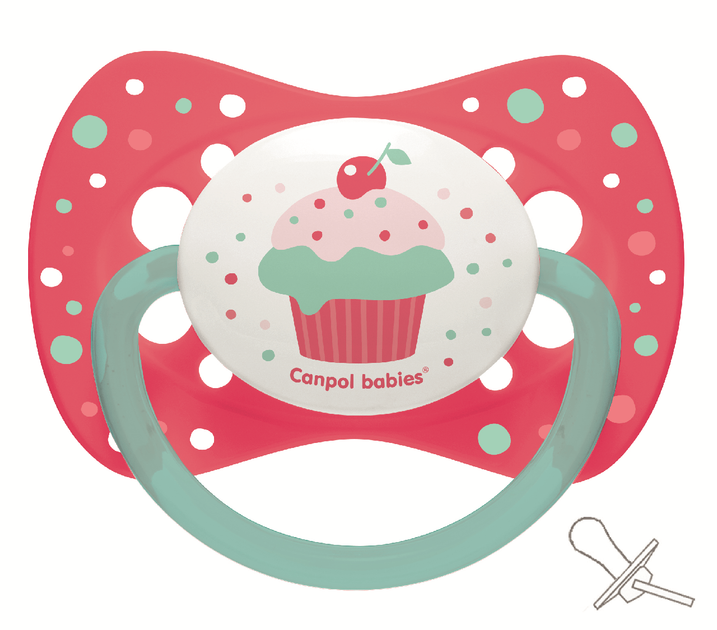 Пустушка силіконова симетрична Cupcake Рожева Canpol babies 0-6 міс (5903407902289) - Фото 1 Пустушка силіконова симетрична Cupcake Рожева Canpol babies 0-6 міс (5903407902289) - зображення 1