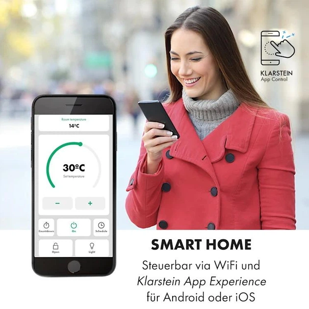 Конвекторний обігрівач Klarstein Bansin Smart 2500 Білий (10035402) - зображення 2