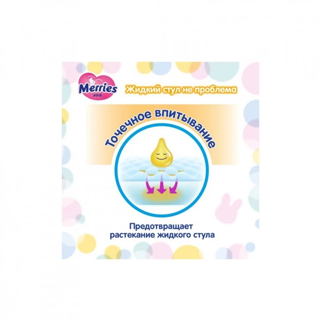 Подгузники Merries для новорожденных Merries NB 0-5 кг 90 шт (4901301230782) - изображение 6