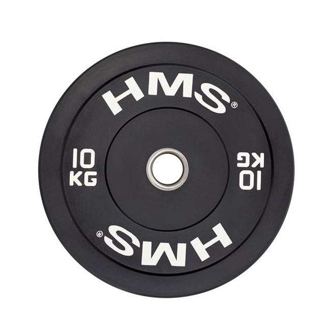 Диск олимпийский HMS Bumper 10 кг черный (5907695519877) – фото, отзывы ...