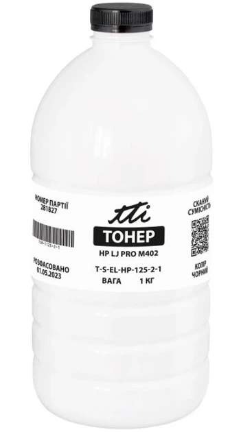 Тонер TTI HP LJ PRO M402/M506 1кг (TSM-T125-2-1) - Фото 1 Тонер TTI HP LJ PRO M402/M506 1кг (TSM-T125-2-1) - зображення 1