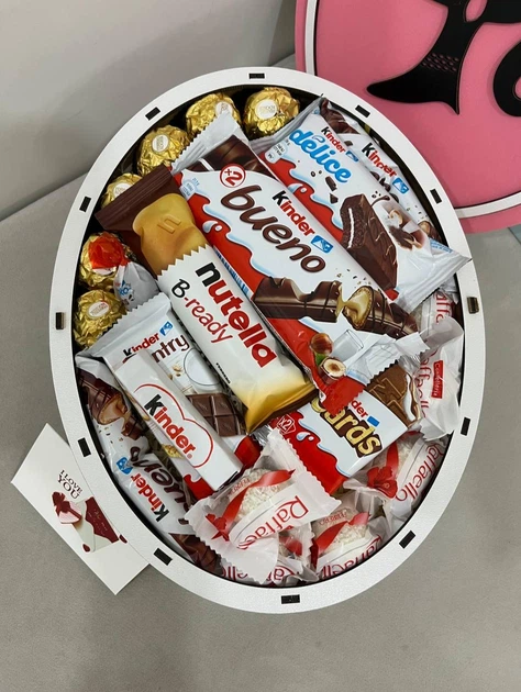 Сладкий подарочный бокс для девушки с конфетками набор в форме сердца для жены, мамы, ребенка D-1095 - изображение 7