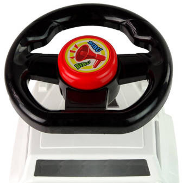 Jeździk samochód LEAN Toys QX-5500- 2 11742 z klaksonem i oparciem Biały (5905214973810) - obraz 5