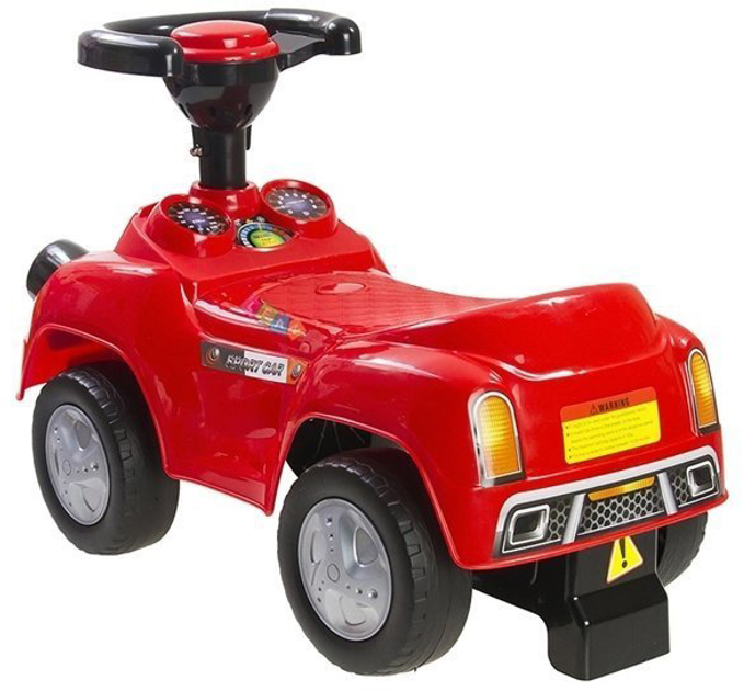 Jeździk dla malucha LEAN Toys 1819 auto sportowe z klaksonem Czerwony (5905884457139) - obraz 5