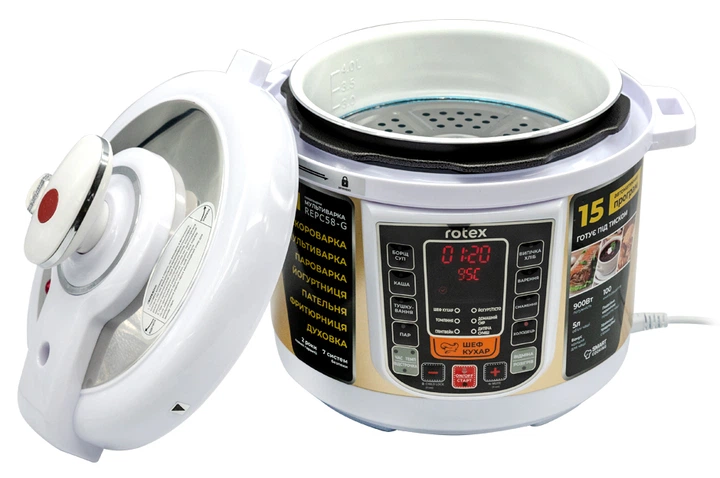 Мультиварка-скороварка ROTEX REPC58-G - Фото 4 Мультиварка-скороварка ROTEX REPC58-G - изображение 4