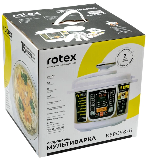 Мультиварка-скороварка ROTEX REPC58-G - Фото 6 Мультиварка-скороварка ROTEX REPC58-G - изображение 6