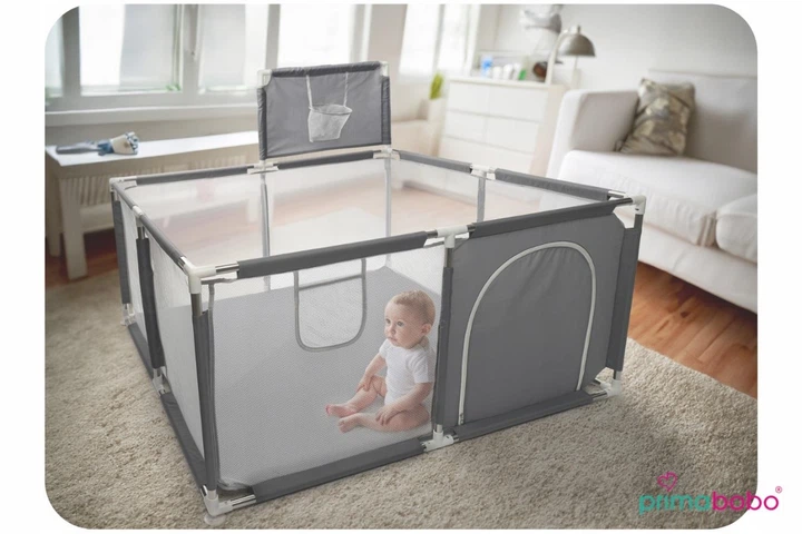 Манеж дитячий Primabobo 126 × 66 см сірий - зображення 6