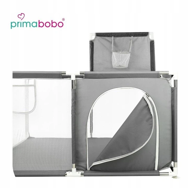Манеж дитячий Primabobo 126 × 66 см сірий - зображення 7