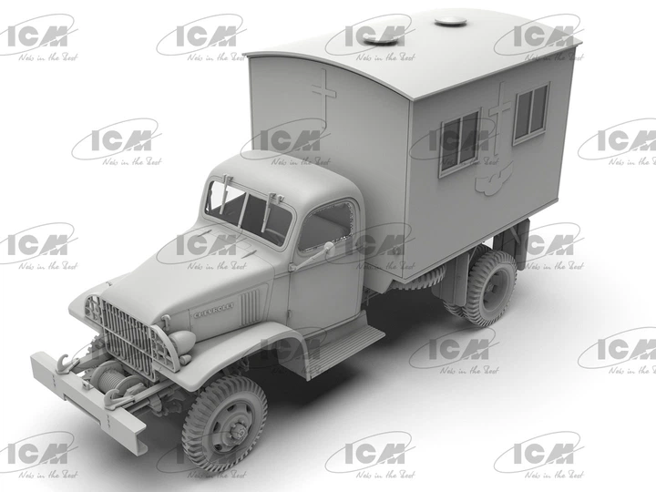 Сборная модель ICM Мобильная часовня британской армии 2CВ 35586 - Фото 14 Сборная модель ICM Мобильная часовня британской армии 2CВ 35586 - изображение 14