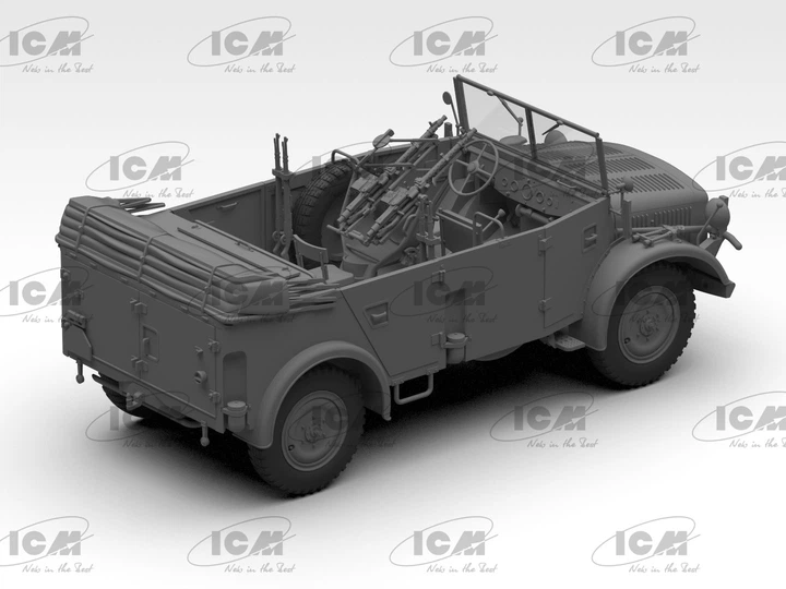 Сборная модель ICM s.E.Pkw Kfz.70 с Zwillingssockel 36, немецкий военный автомобиль 2СВ 35503 - Фото 13 Сборная модель ICM s.E.Pkw Kfz.70 с Zwillingssockel 36, немецкий военный автомобиль 2СВ 35503 - изображение 13