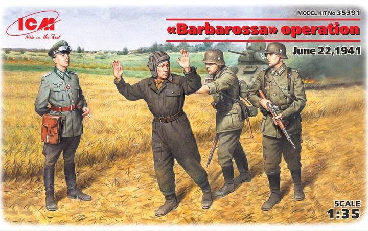 Сборная модель ICM Операция "Барбароса", 22 июня 1941г. набор из 4 фигур 35391 - изображение 2