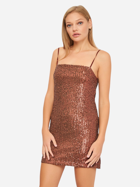 Сукня вечірня коротка літня жіноча Stradivarius 6268736441a S Коричнева від Rozetka на платформі USKIDKA Акція на Сукня вечірня коротка літня жіноча Stradivarius 6268736441a S Коричнева від Rozetka