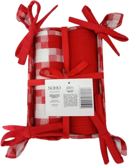 Набор 2 полотенца Soho White&Red 40x60 см (BS 88005B) - изображение 2
