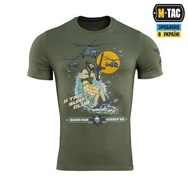 Футболка M-Tac Surf Club Light Olive Размер M - изображение 2