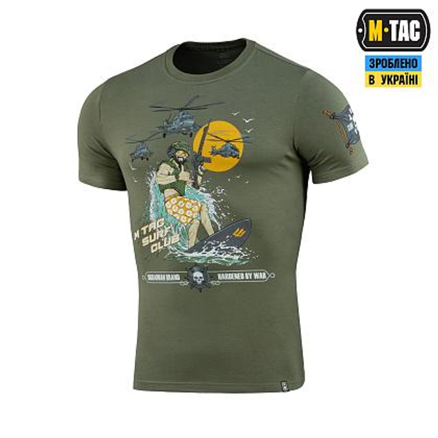 Футболка M-Tac Surf Club Light Olive Размер XS - изображение 1