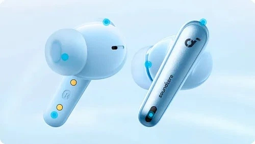 Bluetooth-гарнітура Anker SoundCore Liberty 4 NC Light Blue (A3947G61) - Фото 3 Bluetooth-гарнітура Anker SoundCore Liberty 4 NC Light Blue (A3947G61) - зображення 3