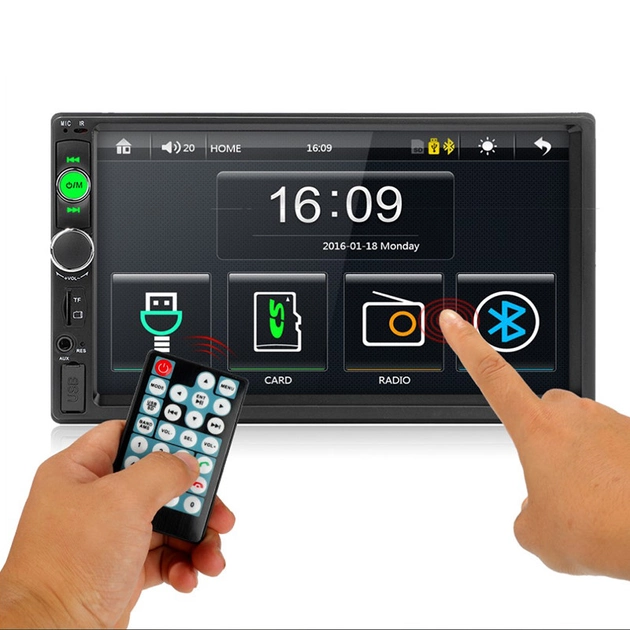 Автомагнитола 2DIN Podofo 7010B Сенсорный экран/ Bluetooth/ AUX/ USB/ MP5 /Mirror Link - изображение 3