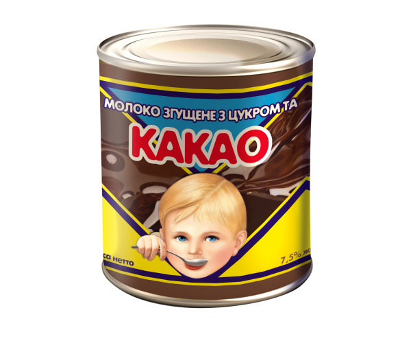 Сгущенное молоко цельное с сахаром и какао 7,5% жиру ж/б Первомайский МКК 370 g - Фото 1 Сгущенное молоко цельное с сахаром и какао 7,5% жиру ж/б Первомайский МКК 370 g - изображение 1