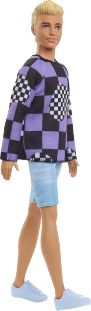 Lalka Barbie Fashionistas Ken stylowy kraciasty sweter i szorty (0194735001958) - obraz 2