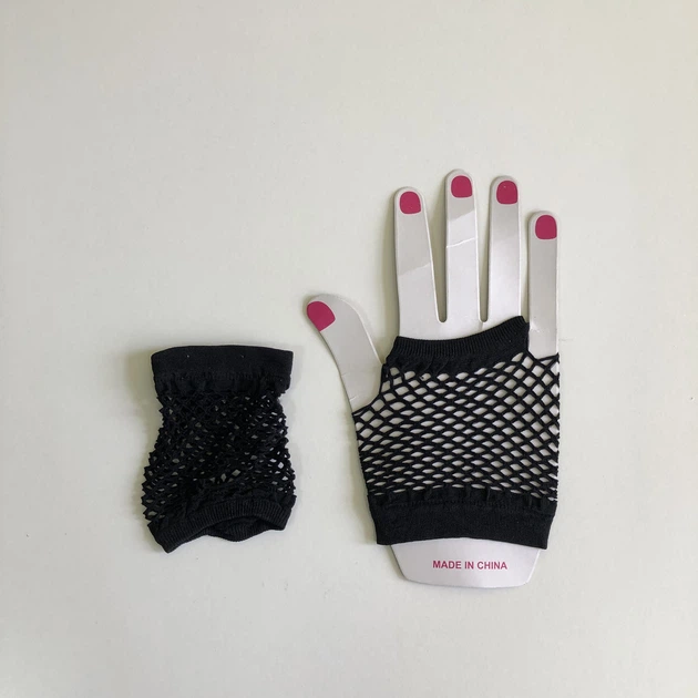 Короткі сіточні мітенки рукавички Honey Fashion Accessories XS/S/M чорний (7-79) - зображення 7