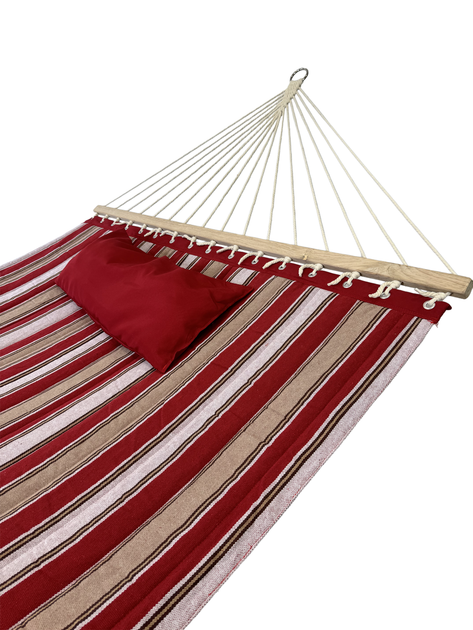 Гамак с планкой Siesta Red XXL 200х150 WCG Стеганая ткань + подушка - изображение 2