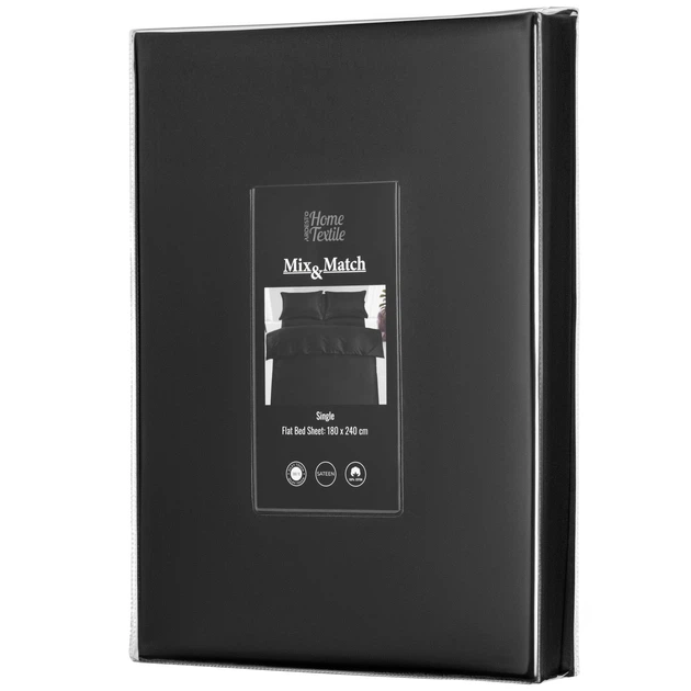 Простирадло ARDESTO Mix&Match Premium 180х240см сатин / півтораспальне євро Чорний (ART1824FSL) - изображение 5