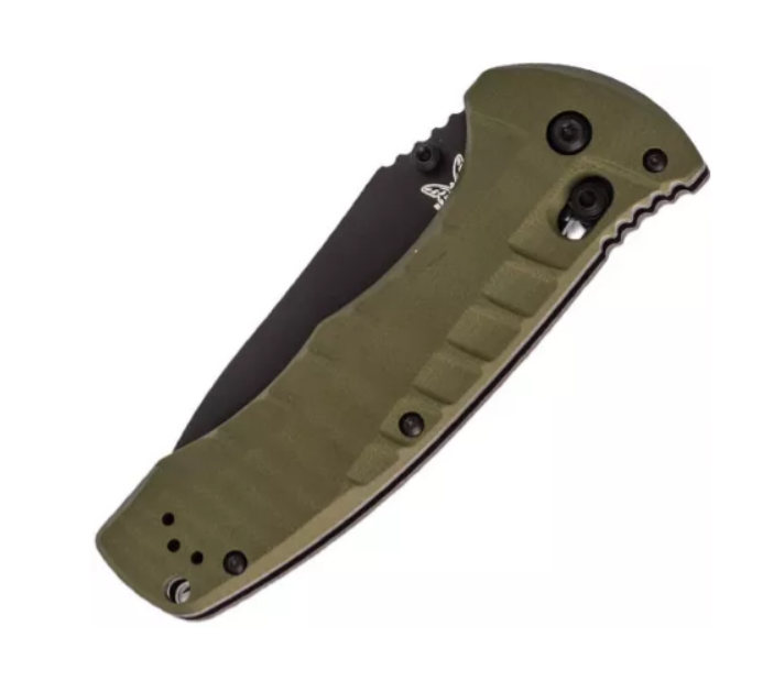 Ніж складаний напівсерейтор кишеньковий, замок Axis lock Benchmade 980SBK Turret, 219 мм - зображення 4