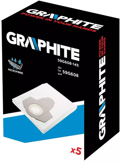 Мішки для пилососа Graphite 59G608 5 шт. 59G608-145 (5902062025937) - зображення 2