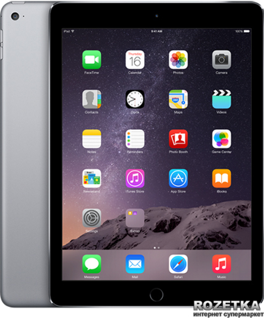 Планшет Apple A1566 iPad Air 2 Wi-Fi 16GB (MGL12TU/A) Space