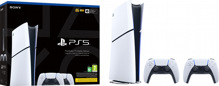 Ігрова консоль Sony PlayStation 5 Slim Digital Edition (2 геймпади Dualsense) - зображення 2