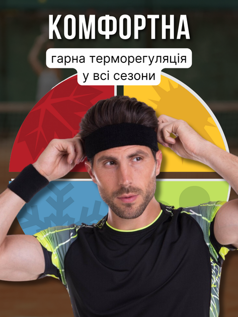 Повязка на голову спортивна для волосся бігу спорту бігова хлопкова пов'язка жіноча чоловіча тенісна футбольна тонка налобна спорт на лоб для занять спортом футболу тенісу жінок чоловіків тренувань універсальна компактна від поту Hechpro АН5576 чорна - Фото 5 Повязка на голову спортивна для волосся бігу спорту бігова хлопкова пов'язка жіноча чоловіча тенісна футбольна тонка налобна спорт на лоб для занять спортом футболу тенісу жінок чоловіків тренувань універсальна компактна від поту Hechpro АН5576 чорна - зображення 5
