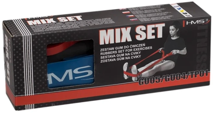 Zestaw gum do ćwiczeń HMS GU04 GU05 TP01 Mix 6 szt (5907695519440) - obraz 15