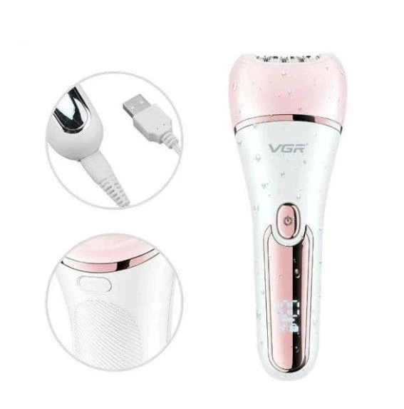 Беспроводной домашний аккумуляторный эпилятор 6 в 1 легкий компактный триммер для удаления волос с насадками VGR-V-733 - изображение 1