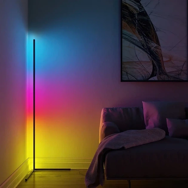 Підлогова кутова лампа-торшер RGB STAND 1.2 м з пультом керування (SH774982) - зображення 13