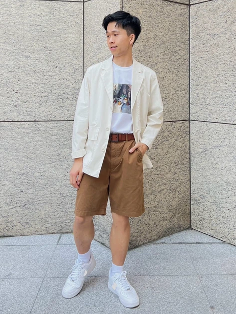 Ветровка мужская Uniqlo 318489294 XL Молочная (1159811637) - Фото 5 Ветровка мужская Uniqlo 318489294 XL Молочная (1159811637) - изображение 5