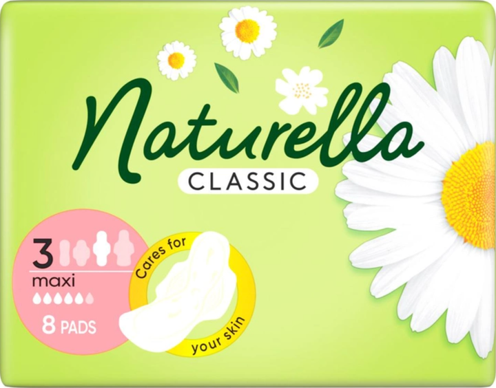 Прокладки гігієнічні Naturella Classic Maxi 8 шт (4015400317999) - Фото 1 Прокладки гігієнічні Naturella Classic Maxi 8 шт (4015400317999) - изображение 1
