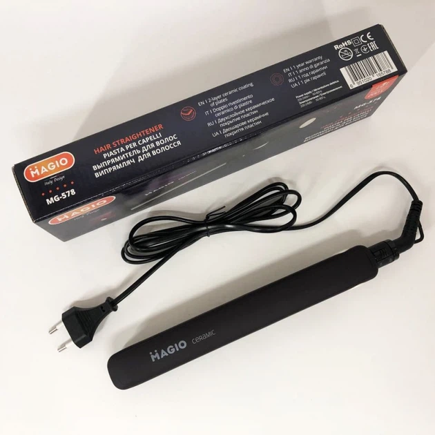 Випрямляч для волосся MAGIO МG-578 / кераміка / 45W - зображення 13