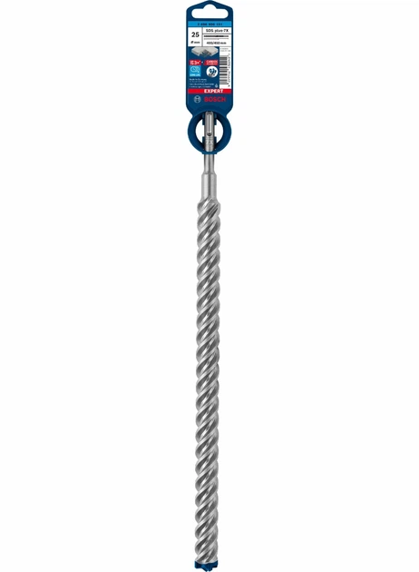 Ударний бур Bosch SDS plus-7X 25х400х450 мм (2608900151) - Фото 2 Ударний бур Bosch SDS plus-7X 25х400х450 мм (2608900151) - зображення 2