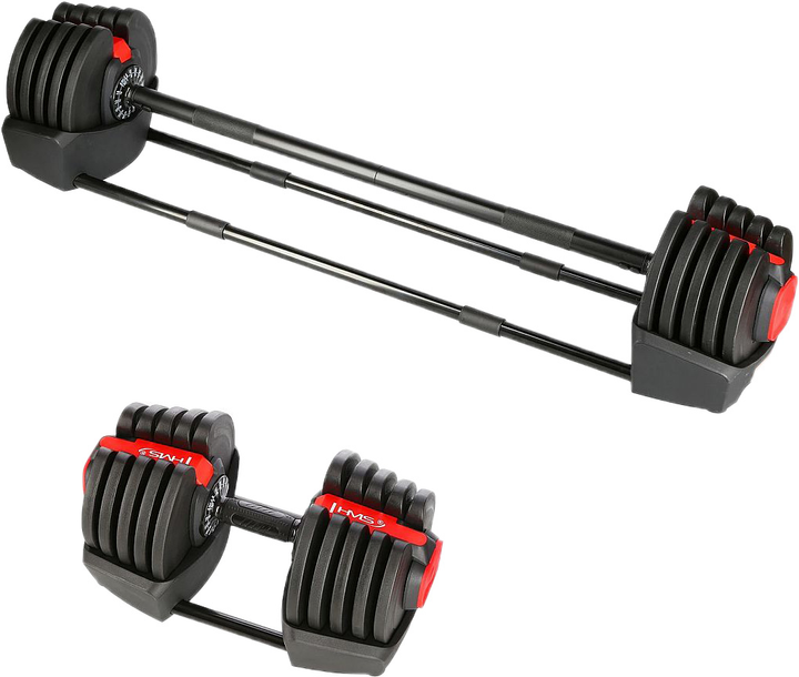 Zestaw regulowanych sztangielek HMS PRO SET SGR40 2 w 1 43.5 kg (5907695553581) - obraz 2