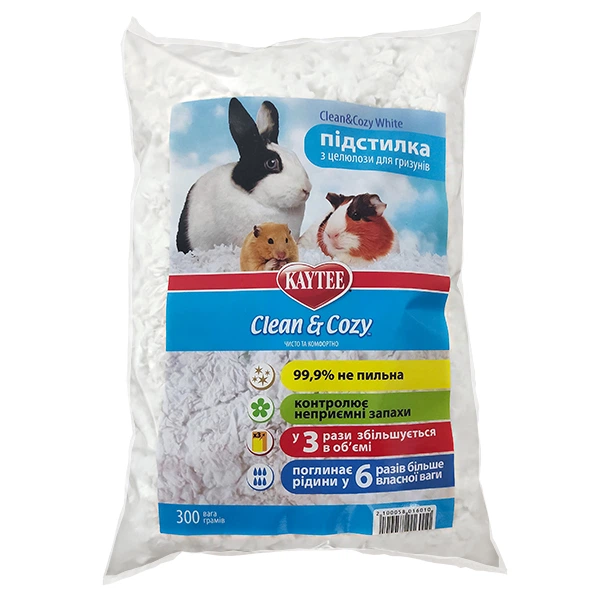 Подстилка из целлюлозы для грызунов Kaytee Clean&Cozy White (16010) - Фото 1 Подстилка из целлюлозы для грызунов Kaytee Clean&Cozy White (16010) - изображение 1